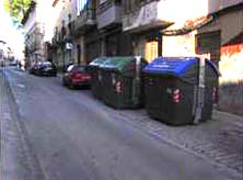 Traslado de contendores a la calle Corredera